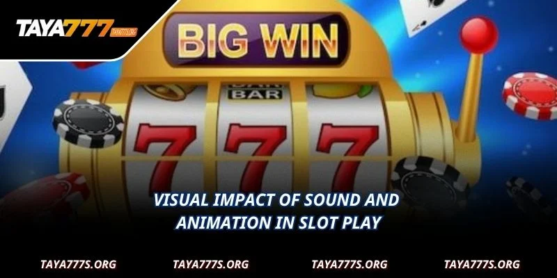 Visual impact of sound and animation in slot play