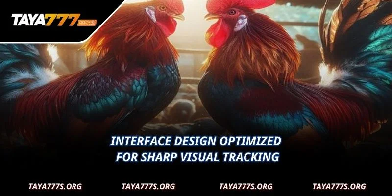 Interface design optimized for sharp visual tracking